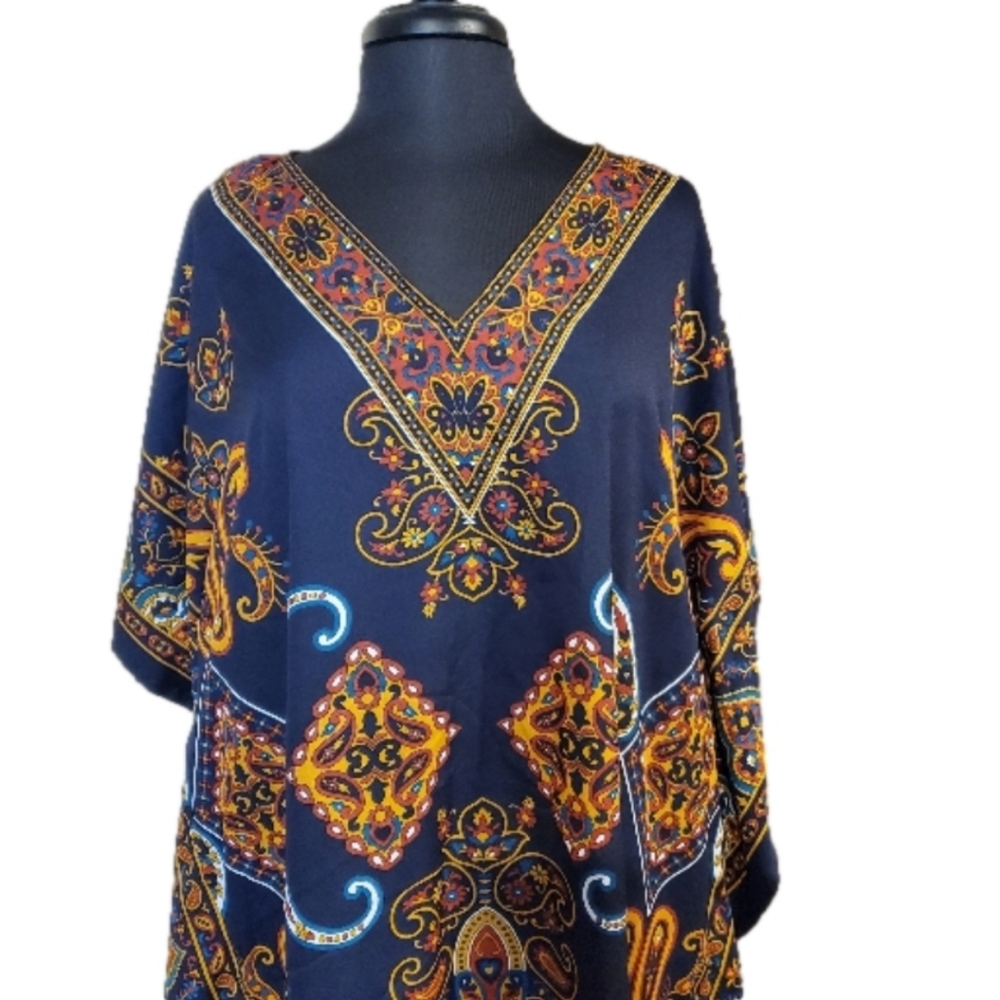 Miss Lavish London Kaftan Dress Rich in Color Size 14-18